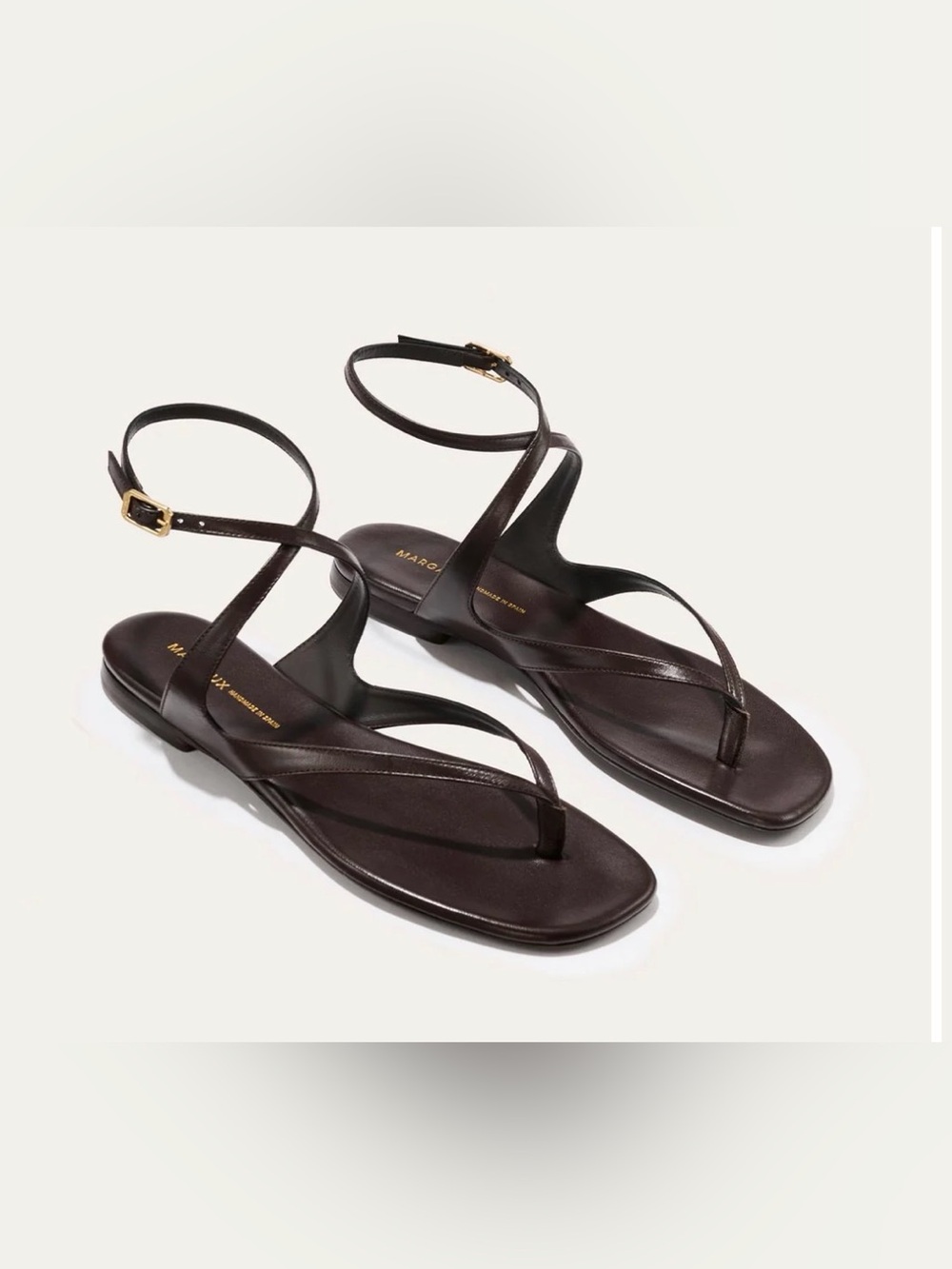 Margaux The Palermo Wrap Sandal Espresso Nappa Leather